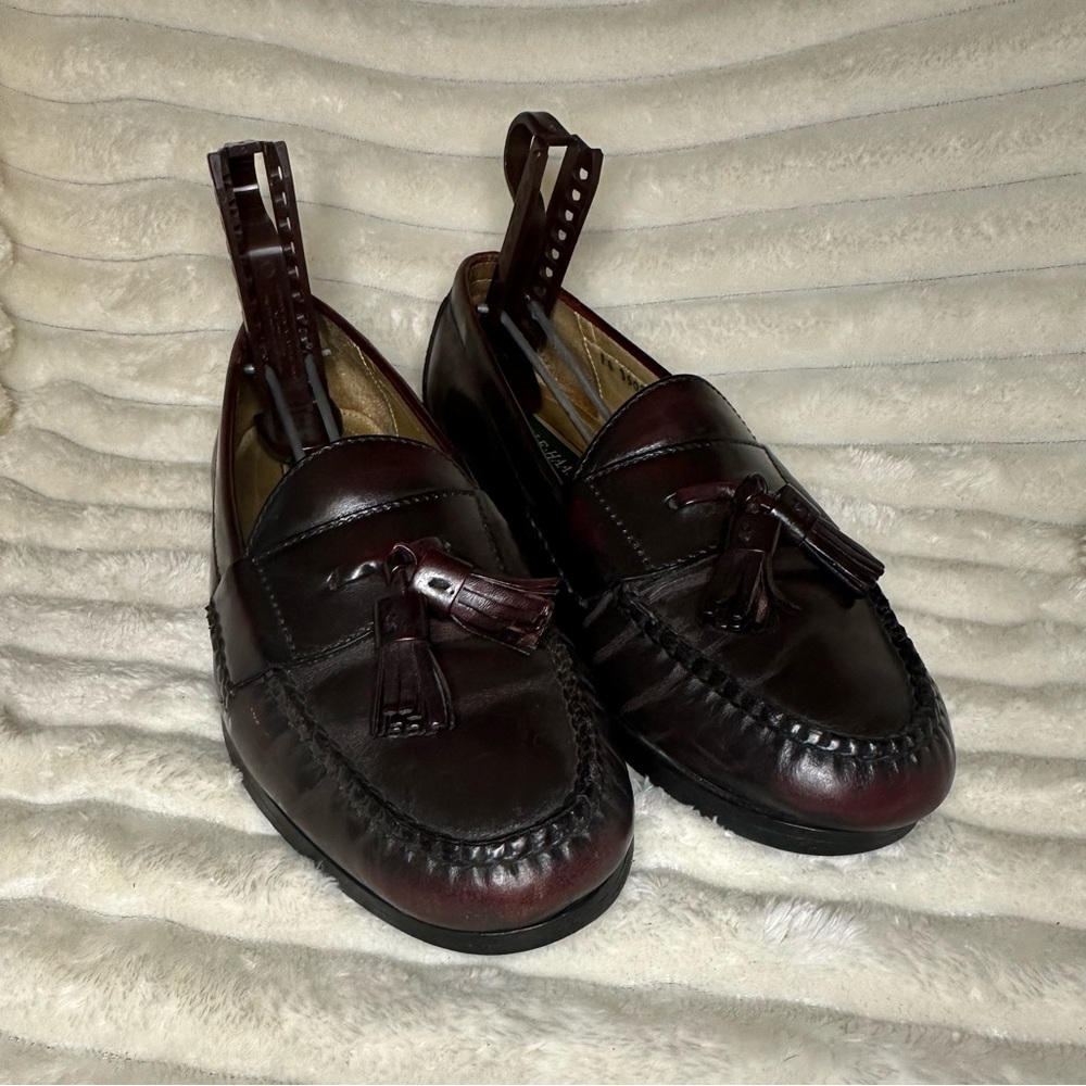 Cole Haan Leather Burgundy tassel loafers Sz 7.5/8